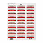 modern simpel adreslabel met strepen etiket (Full Sheet)