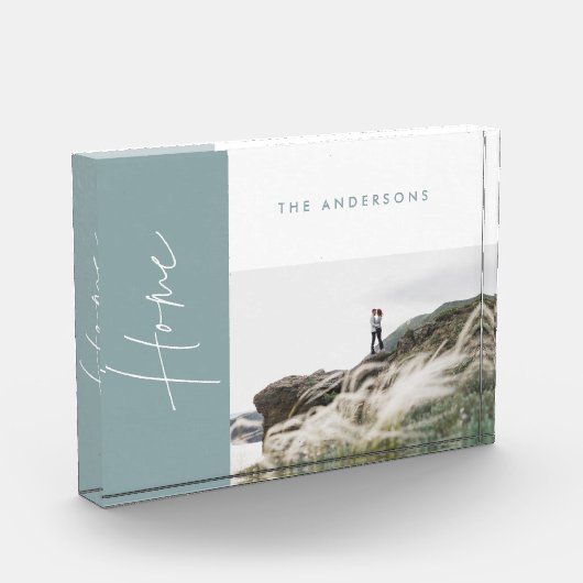 modern simpel blauw fotogeniecadeau fotoblokken (Links)