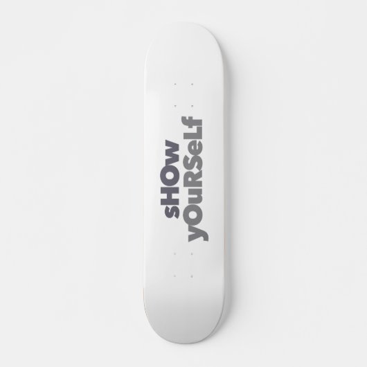 Modern, simpel, bold, urban design Show Yourself Persoonlijk Skateboard (Voorkant)