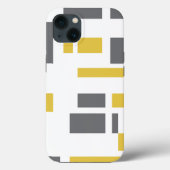 Modern, simpel, cool geometric yellow gray pattern Case-Mate iPhone case (Achterkant)