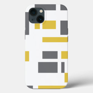 Modern, simpel, cool geometric yellow gray pattern Case-Mate iPhone case