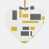 Modern, simpel, cool geometric yellow gray pattern keramisch ornament (Voorkant)