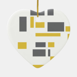 Modern, simpel, cool geometric yellow gray pattern keramisch ornament