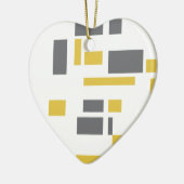 Modern, simpel, cool geometric yellow gray pattern keramisch ornament (Links)
