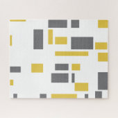 Modern, simpel, cool geometric yellow gray pattern legpuzzel (Horizontaal)