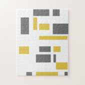 Modern, simpel, cool geometric yellow gray pattern legpuzzel (Verticaal)
