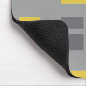 Modern, simpel, cool geometric yellow gray pattern muismat (Hoek)