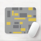Modern, simpel, cool geometric yellow gray pattern muismat (Met muis)