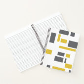 Modern, simpel, cool geometric yellow gray pattern notitieboek (Binnen)