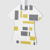 Modern, simpel, cool geometric yellow gray pattern ornament (voorkant)