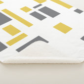Modern, simpel, cool geometric yellow gray pattern sherpa deken (3/4)