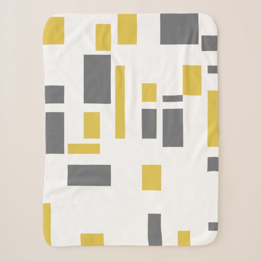Modern, simpel, cool geometric yellow gray pattern sherpa deken (Voorkant)