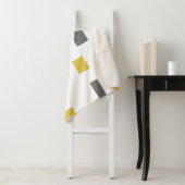 Modern, simpel, cool geometric yellow gray pattern sherpa deken (In situ)