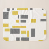 Modern, simpel, cool geometric yellow gray pattern sherpa deken (Voorkant (horizontaal))