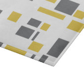 Modern, simpel, cool geometric yellow gray pattern snijplank (Hoek)