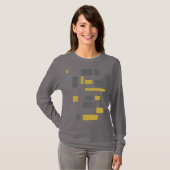 Modern, simpel, cool geometric yellow gray pattern t-shirt (Voorkant volledig)