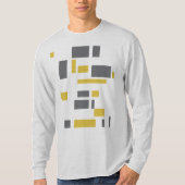 Modern, simpel, cool geometric yellow gray pattern t-shirt (Voorkant)