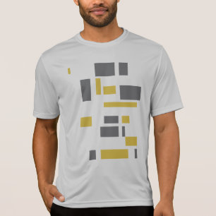 Modern, simpel, cool geometric yellow gray pattern t-shirt