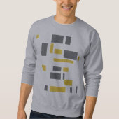Modern, simpel, cool geometric yellow gray pattern trui (Voorkant)