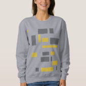 Modern, simpel, cool geometric yellow gray pattern trui (Voorkant)