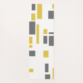 Modern, simpel, cool geometric yellow gray pattern yogamat (Achterkant)