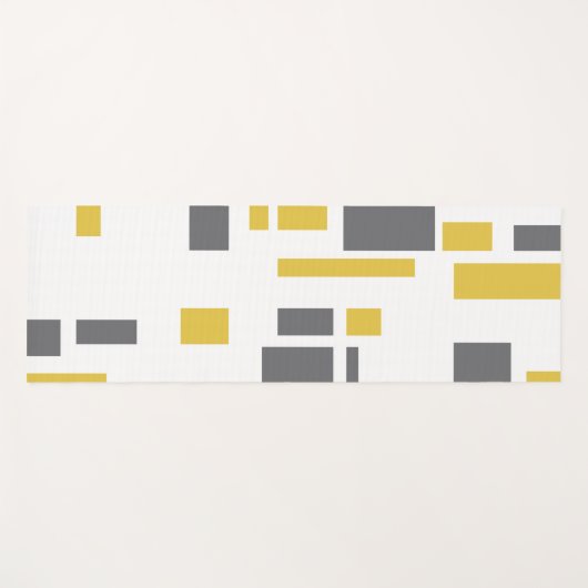 Modern, simpel, cool geometric yellow gray pattern yogamat (Voorkant (horizontaal))