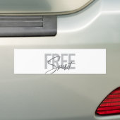 Modern, simpel, cool typography of Free Spirit Bumpersticker (Op auto)