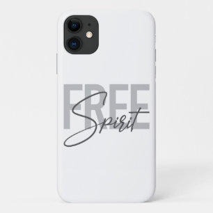 Modern, simpel, cool typography of Free Spirit Case-Mate iPhone Case
