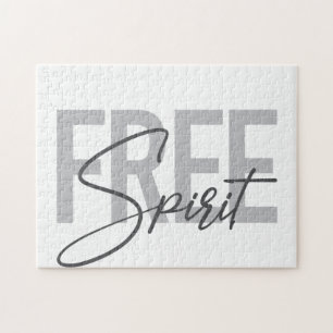 Modern, simpel, cool typography of Free Spirit Legpuzzel