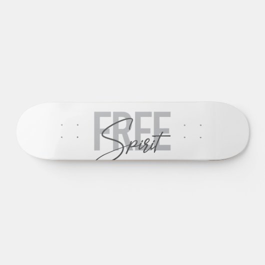 Modern, simpel, cool typography of Free Spirit Persoonlijk Skateboard (Horizontaal)
