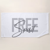 Modern, simpel, cool typography of Free Spirit Strandlaken (Voorkant)