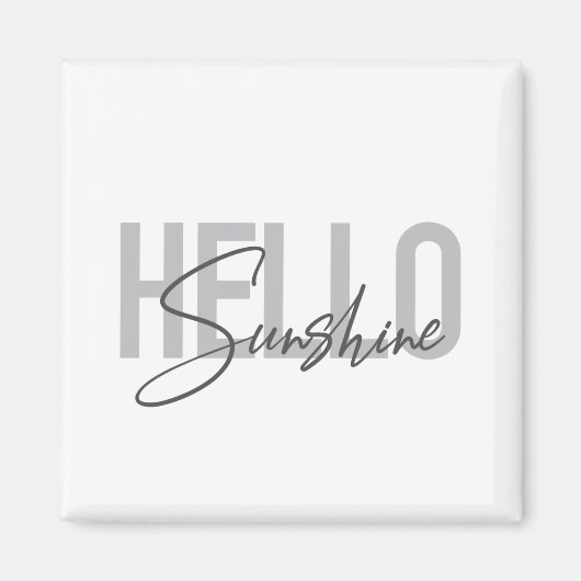 Modern, simpel, coole typograaf Hello Sunshine Magneet (Voorkant)