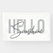 Modern, simpel, coole typograaf Hello Sunshine Spandoek (Horizontaal)
