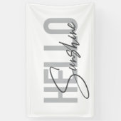 Modern, simpel, coole typograaf Hello Sunshine Spandoek (Verticaal)