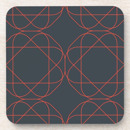 Modern, simpel, cute, playful geometric pattern bier onderzetter (Voorkant)