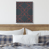 Modern, simpel, cute, playful geometric pattern canvas afdruk (Insitu (Slaapkamer))