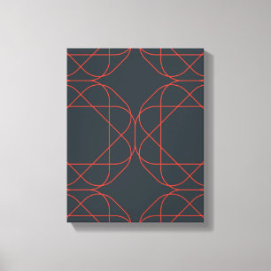 Modern, simpel, cute, playful geometric pattern canvas afdruk