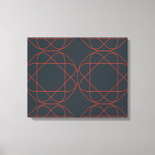 Modern, simpel, cute, playful geometric pattern canvas afdruk