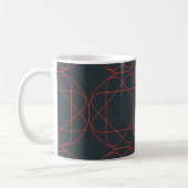 Modern, simpel, cute, playful geometric pattern koffiemok (Links)