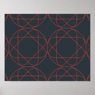Modern, simpel, cute, playful geometric pattern poster