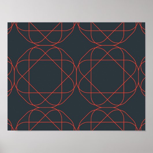 Modern, simpel, cute, playful geometric pattern poster (Voorkant)