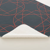 Modern, simpel, cute, playful geometric pattern sherpa deken (3/4)