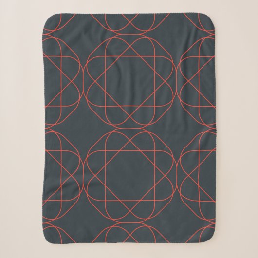 Modern, simpel, cute, playful geometric pattern sherpa deken (Voorkant)