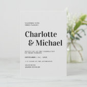 Modern, simpel, elegante Einladung Kaart (Staand voorkant)