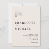 Modern, simpel, elegante Einladung Kaart (Voorkant)