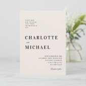 Modern, simpel, elegante Einladung Kaart (Staand voorkant)