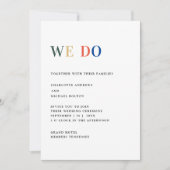 Modern, simpel, frisch Hochzeit Einladung Kaart (Voorkant)