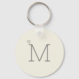 Modern Simpel gepersonaliseerd Initiaal Sleutelhanger