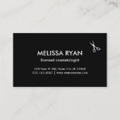 modern simpel haarstylist haarstylist salon visitekaartje (Achterkant)