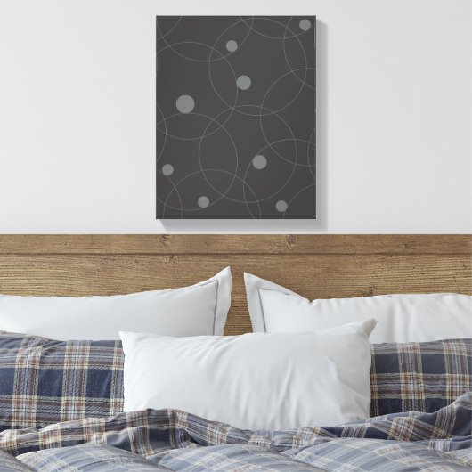 Modern, simpel, playful, fun pattern of circle canvas afdruk (Insitu (Slaapkamer))